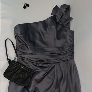 Grey One Shoulder Dress NWT